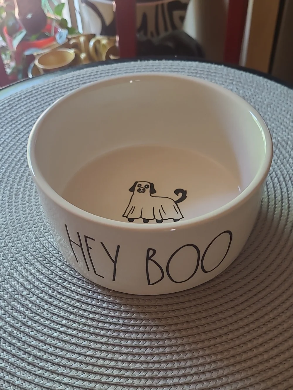 Rae Dunn Halloween Ghost Dog Bowl